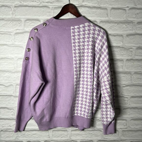 Mc Lorene pull half purple zigzag - Picture 2 of 4